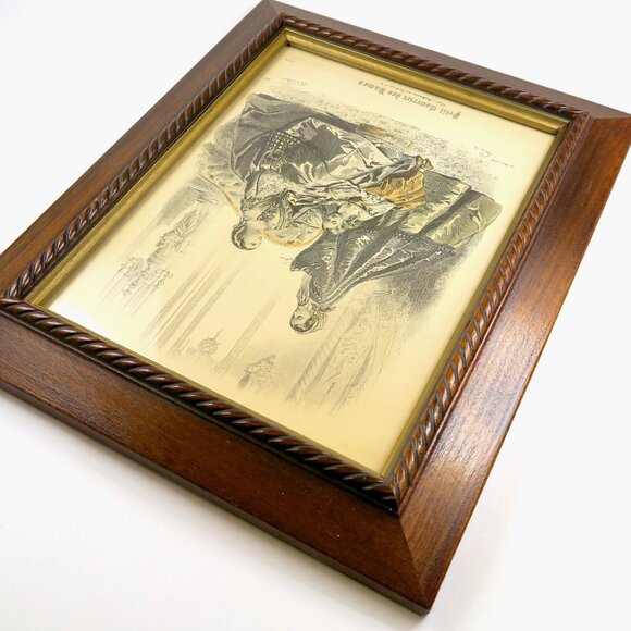 1850s Petit Courrier des Dames Fashion Plate - Mid-Century Repro - Framed 8x10 - Picture 4 of 5